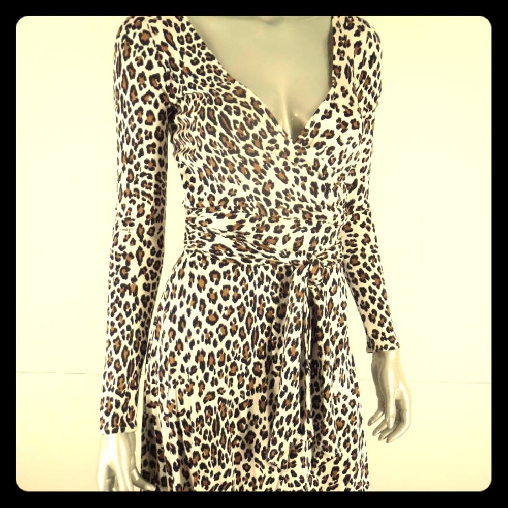 Issa wrap party dress, Leopard print